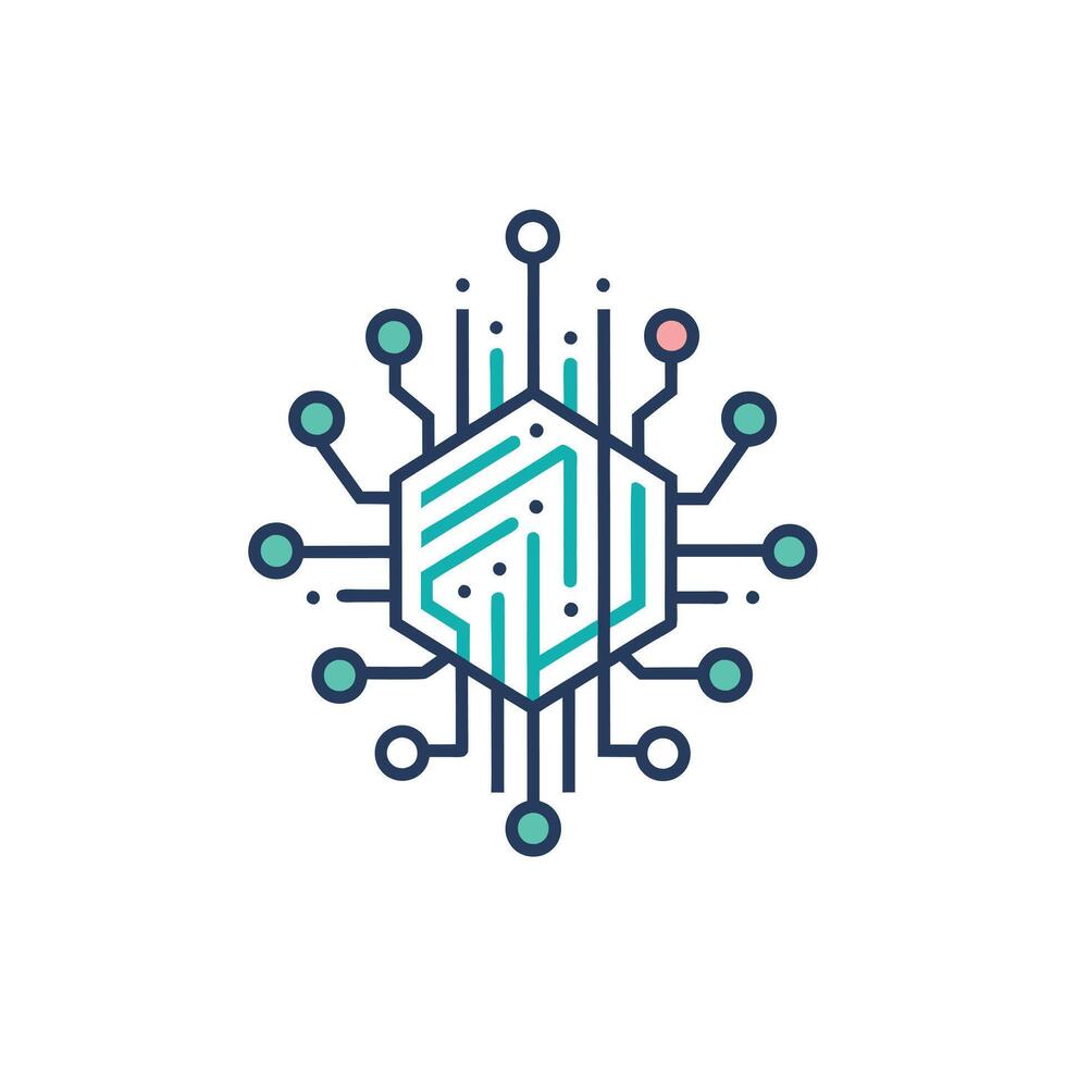 Creative and Elegant Minimalistic Logo Design for Technology and Software Company vector