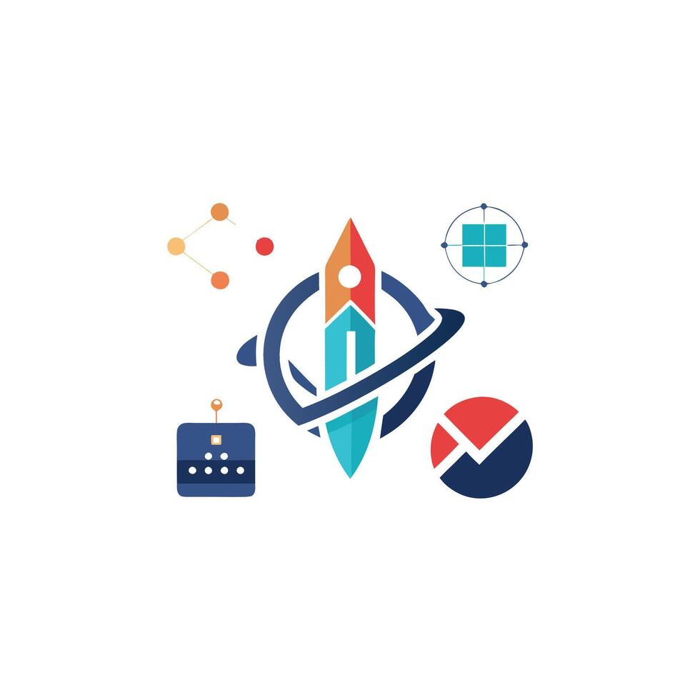 Creative and Elegant Minimalistic Logo Design for Technology and Software Company vector