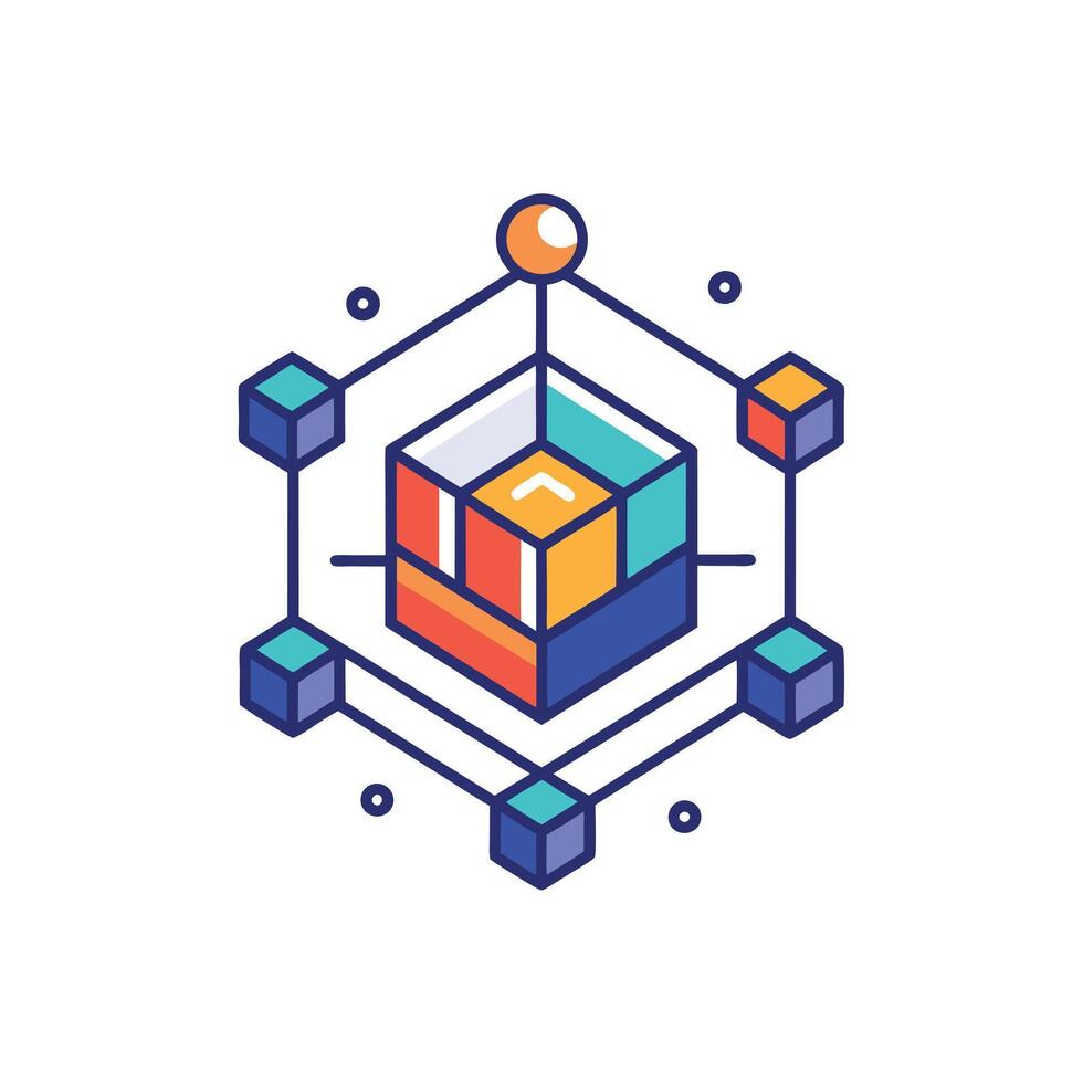 Creative and Elegant Minimalistic Logo Design for Technology and Software Company vector