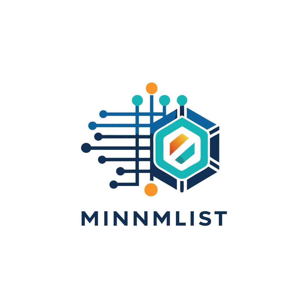Creative and Elegant Minimalistic Logo Design for Technology and Software Company vector