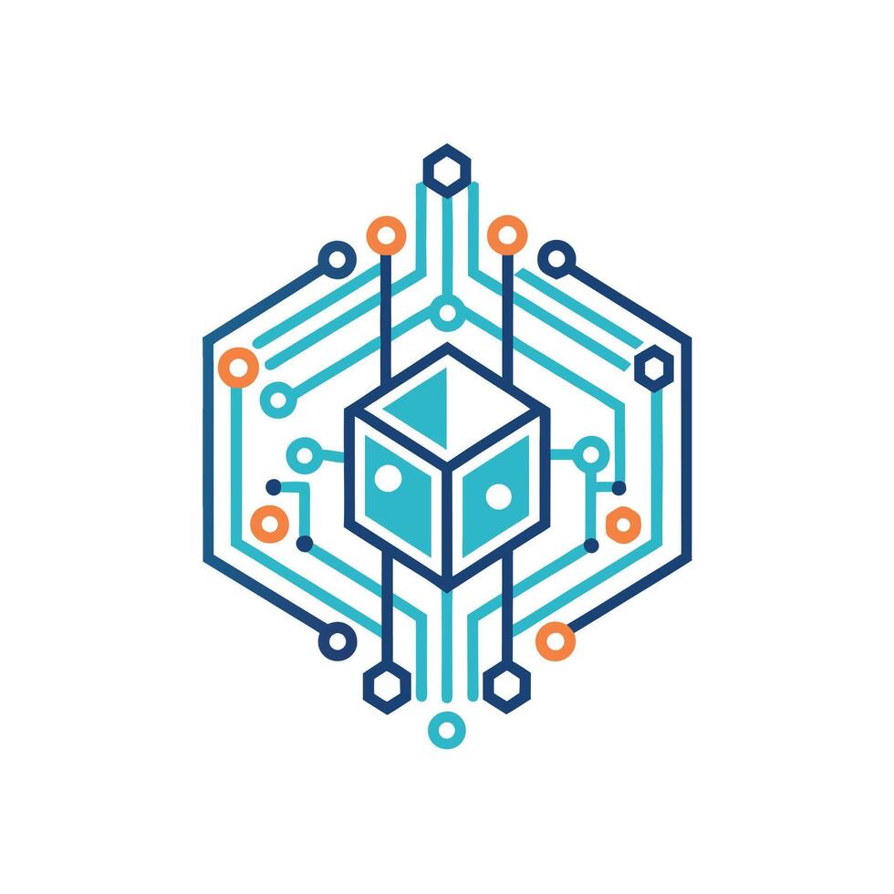 Creative and Elegant Minimalistic Logo Design for Technology and Software Company vector