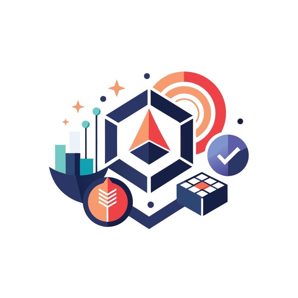 Creative and Elegant Minimalistic Logo Design for Technology and Software Company vector
