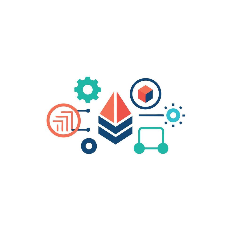 Creative and Elegant Minimalistic Logo Design for Technology and Software Company vector