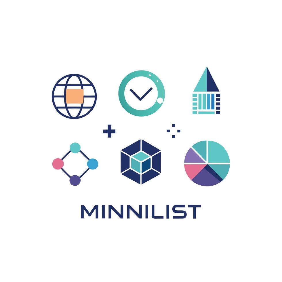 Creative and Elegant Minimalistic Logo Design for Technology and Software Company vector