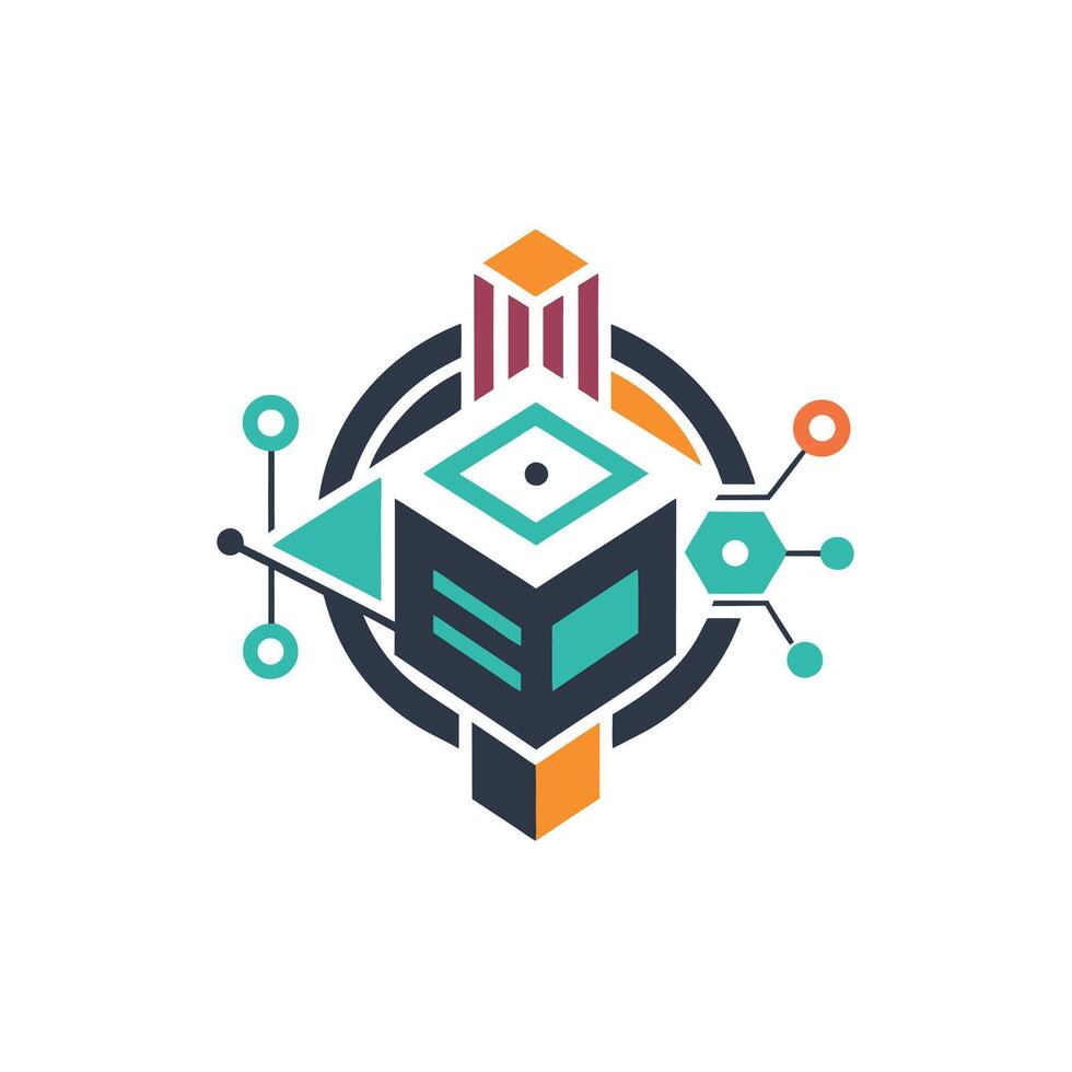 Creative and Elegant Minimalistic Logo Design for Technology and Software Company vector