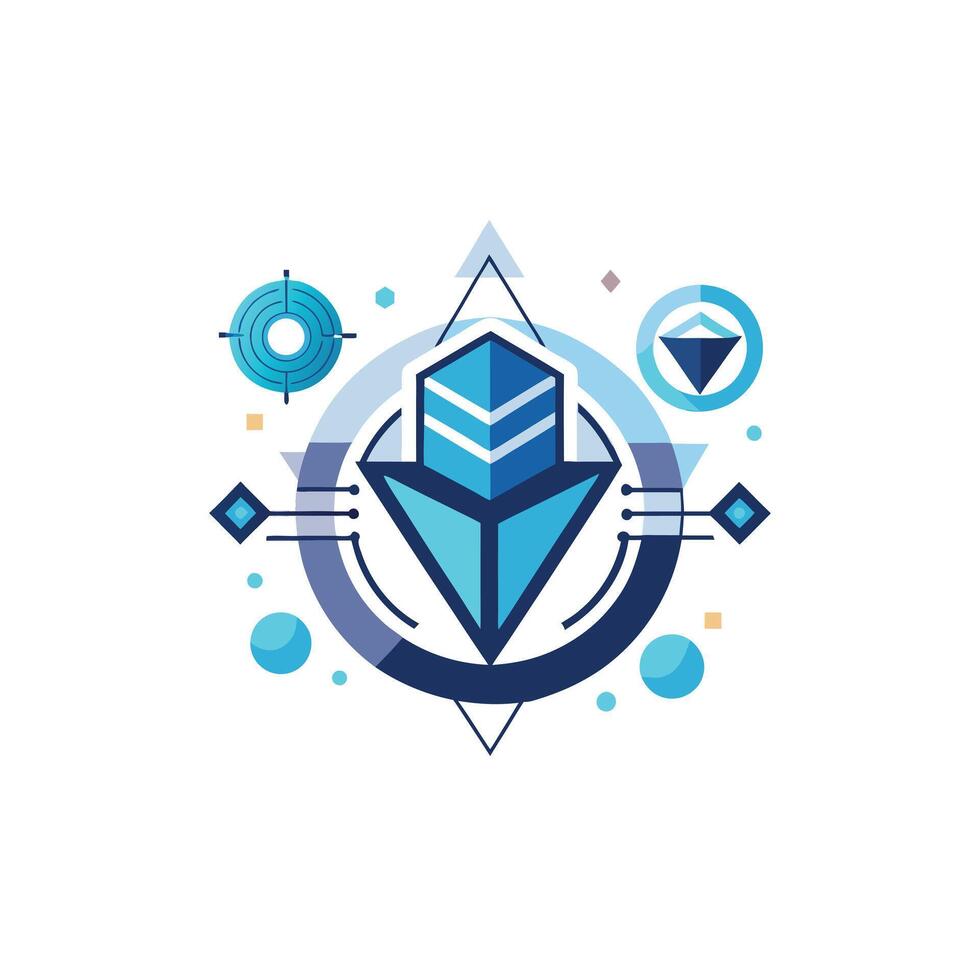 Creative and Elegant Minimalistic Logo Design for Technology and Software Company vector