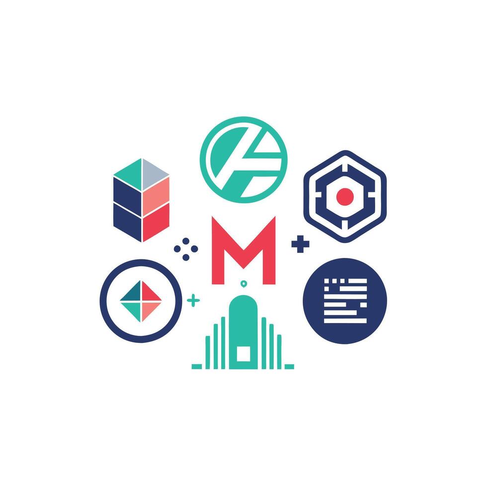 Creative and Elegant Minimalistic Logo Design for Technology and Software Company vector