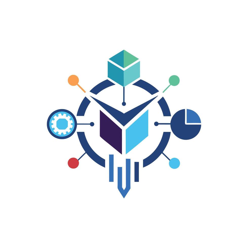 Creative and Elegant Minimalistic Logo Design for Technology and Software Company vector