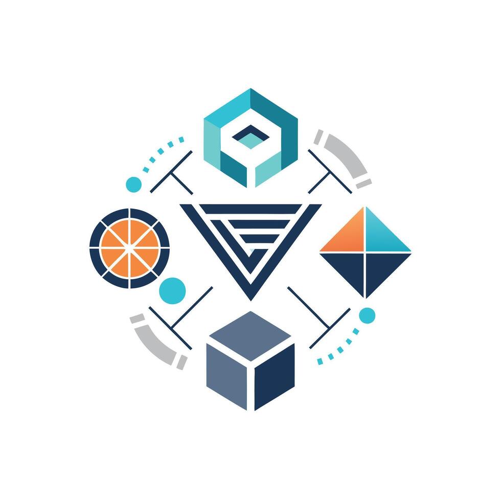 Creative and Elegant Minimalistic Logo Design for Technology and Software Company vector