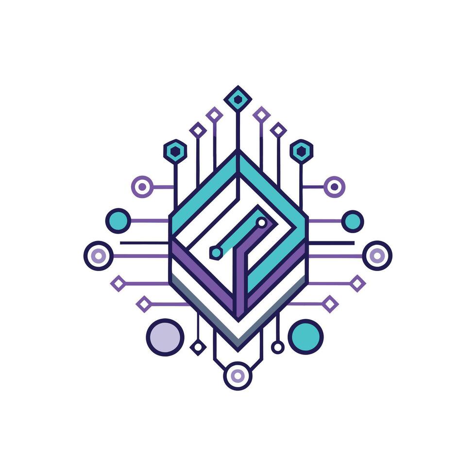 Creative and Elegant Minimalistic Logo Design for Technology and Software Company vector