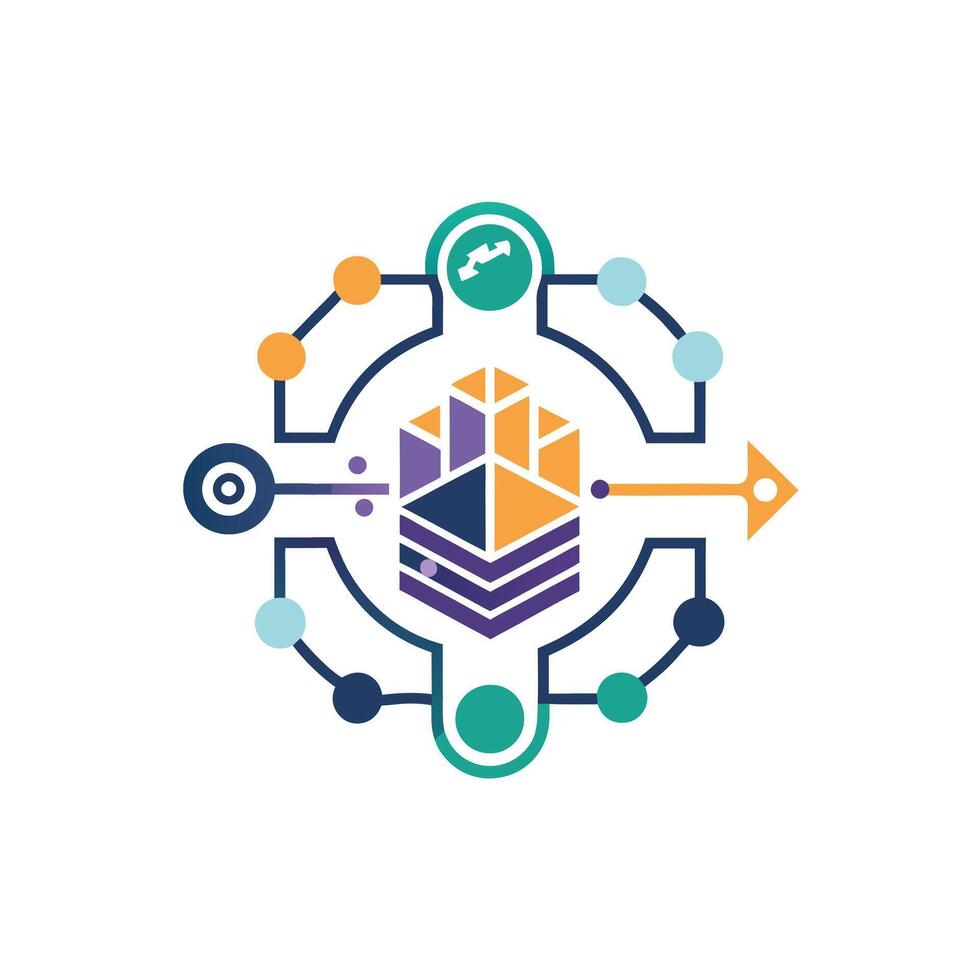Creative and Elegant Minimalistic Logo Design for Technology and Software Company vector