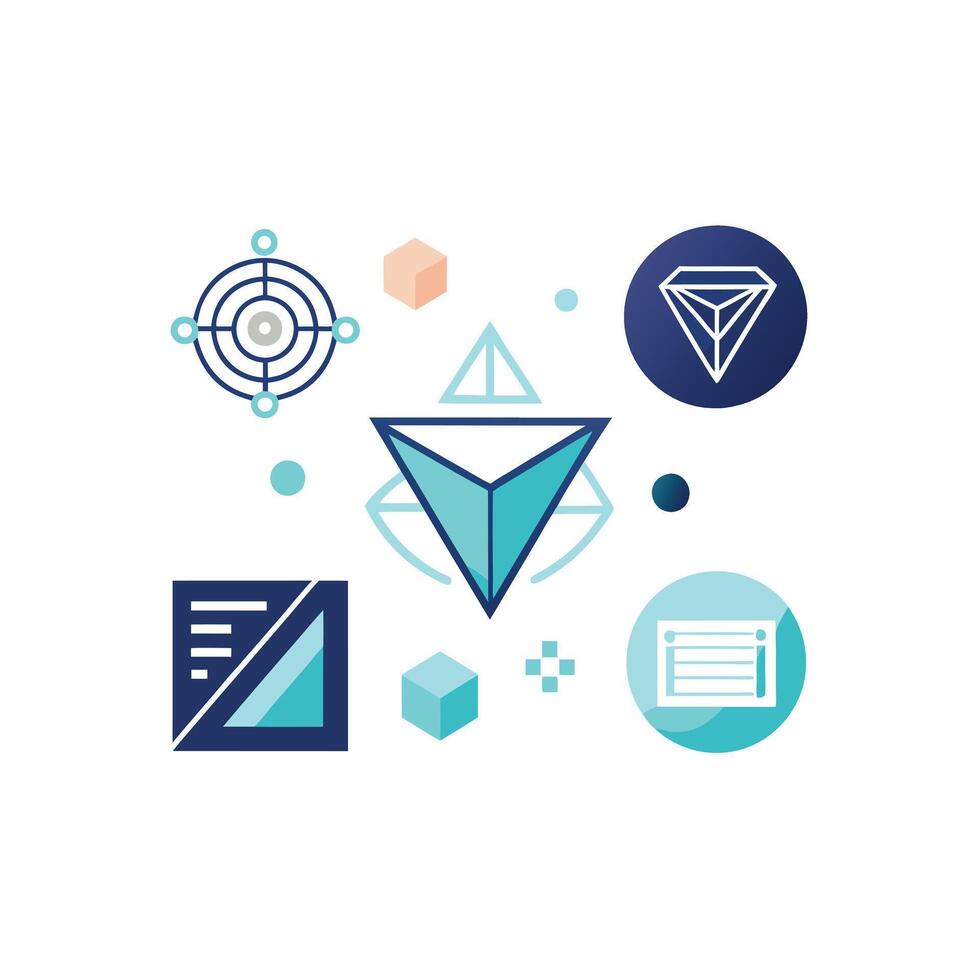 Creative and Elegant Minimalistic Logo Design for Technology and Software Company vector