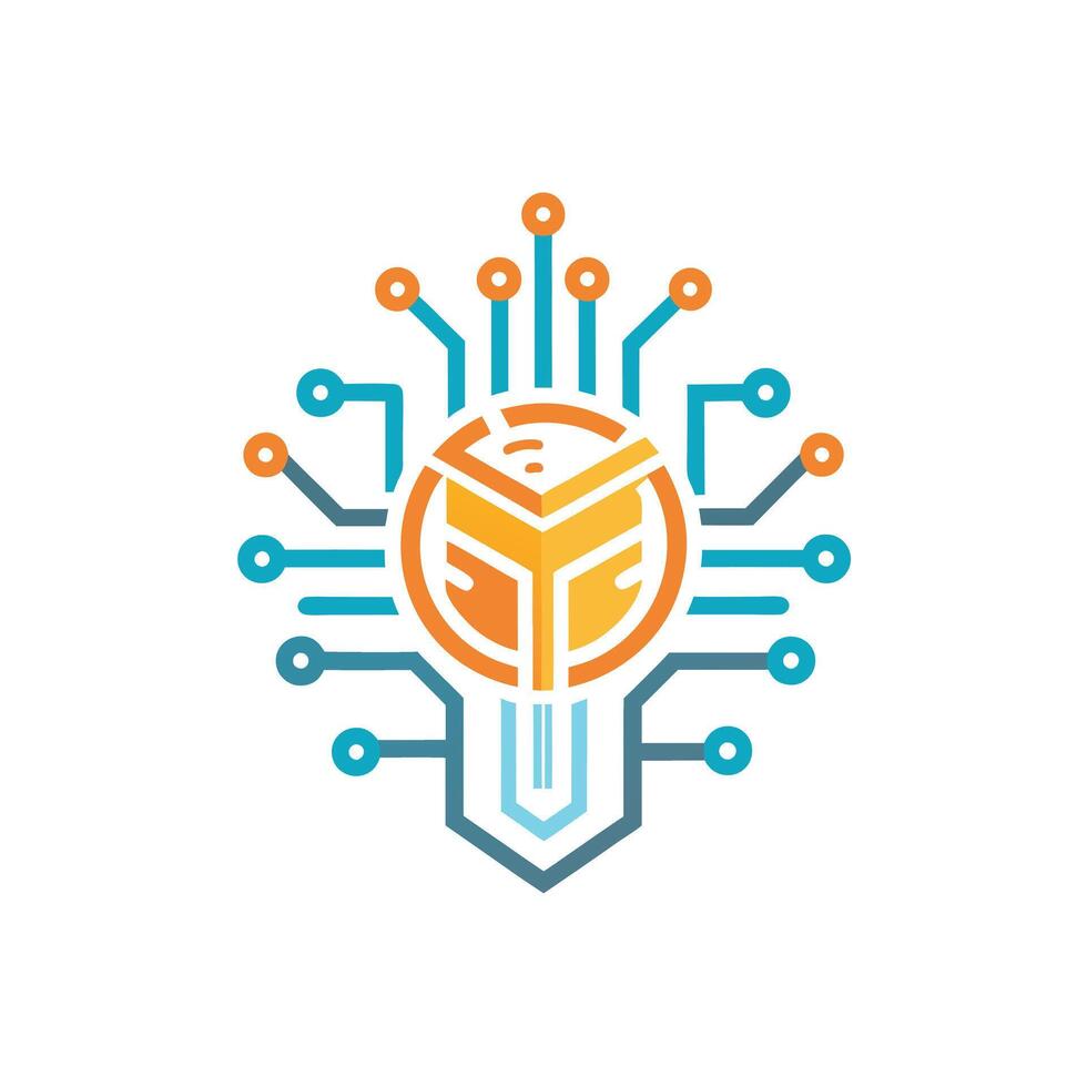 Creative and Elegant Minimalistic Logo Design for Technology and Software Company vector