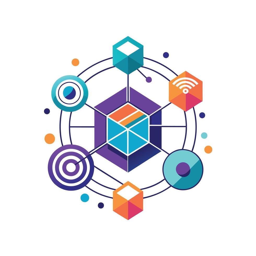 Creative and Elegant Minimalistic Logo Design for Technology and Software Company vector