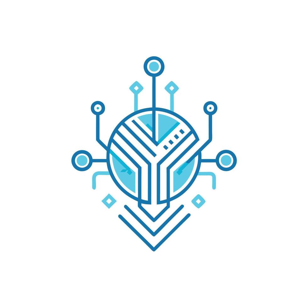 Creative and Elegant Minimalistic Logo Design for Technology and Software Company vector