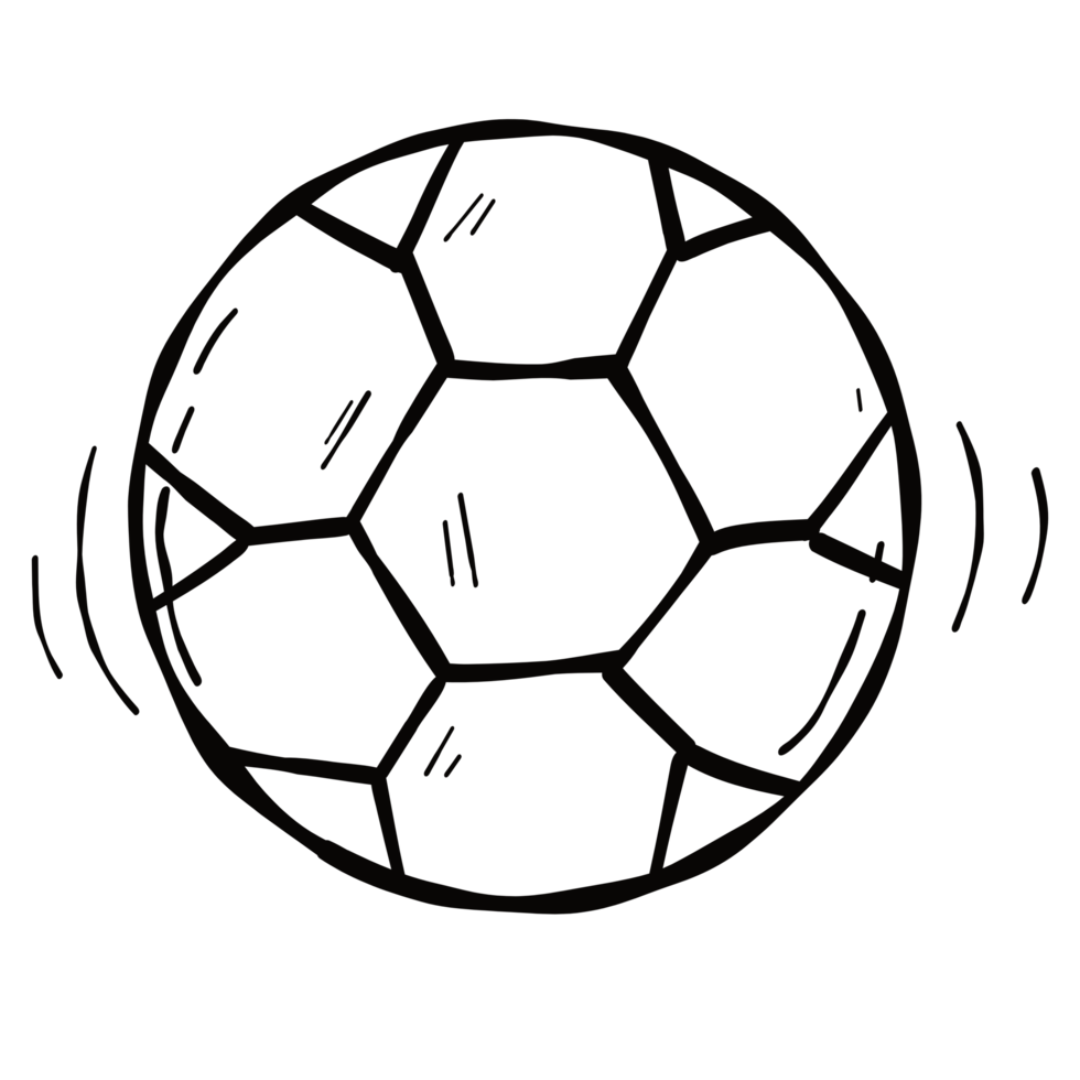 Soccer Ball doodle transparent outline png