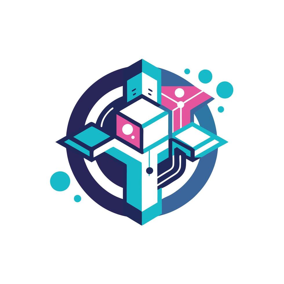 Creative and Elegant Minimalistic Logo Design for Technology and Software Company vector