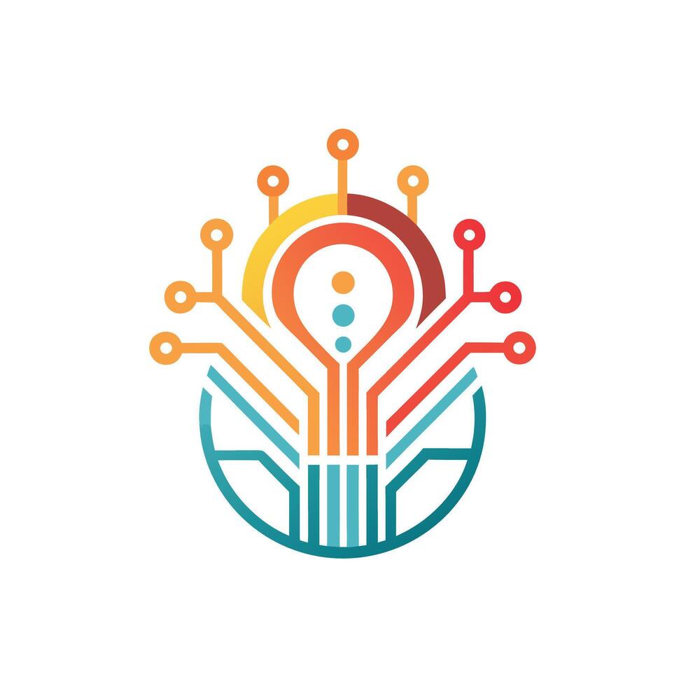 Creative and Elegant Minimalistic Logo Design for Technology and Software Company vector