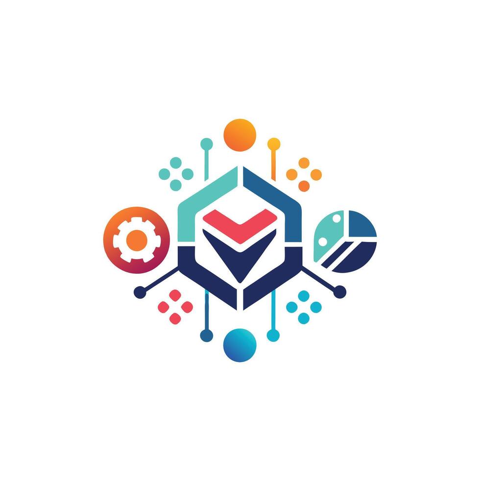 Creative and Elegant Minimalistic Logo Design for Technology and Software Company vector