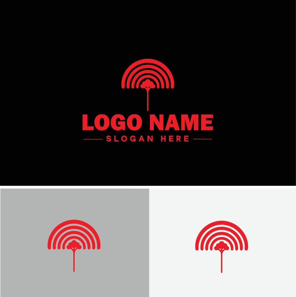 Rainbow logo icon for business app icon cloud natural silhouette rainbow logo template vector