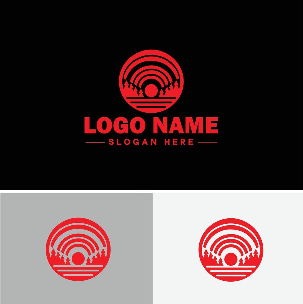 Rainbow logo icon for business app icon cloud natural silhouette rainbow logo template vector