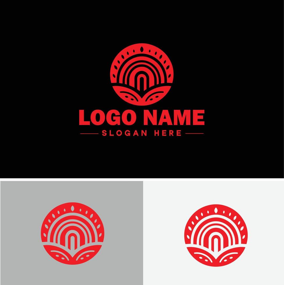 Rainbow logo icon for business app icon cloud natural silhouette rainbow logo template vector