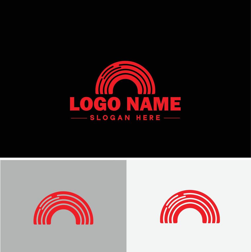 Rainbow logo icon for business app icon cloud natural silhouette rainbow logo template vector