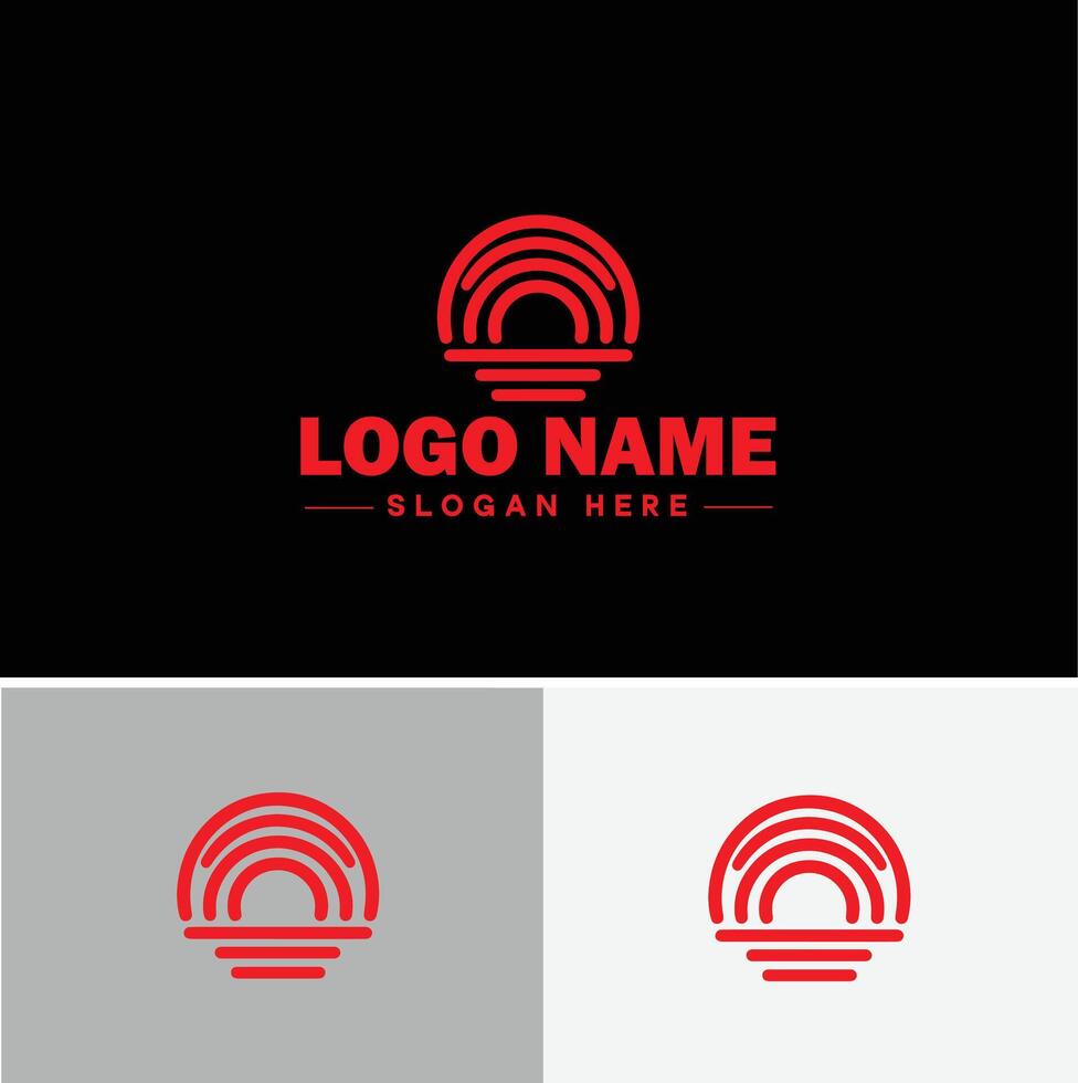Rainbow logo icon for business app icon cloud natural silhouette rainbow logo template vector