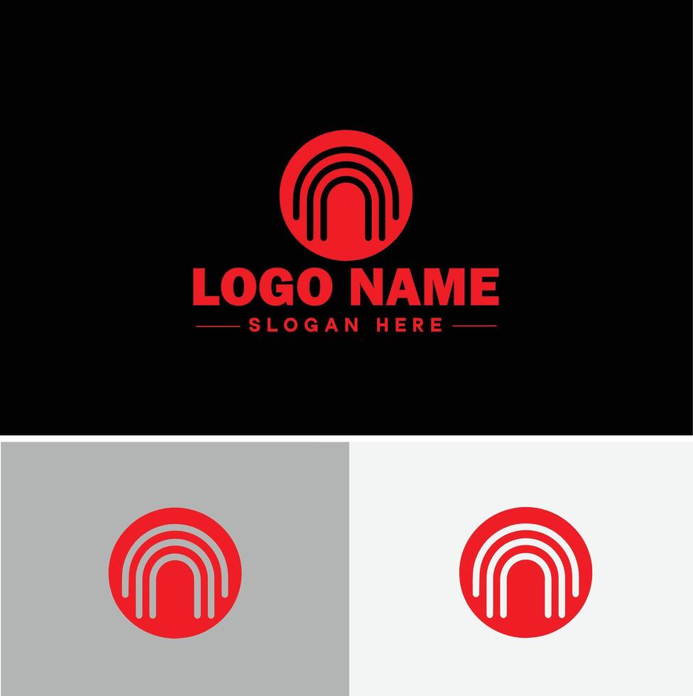 Rainbow logo icon for business app icon cloud natural silhouette rainbow logo template vector