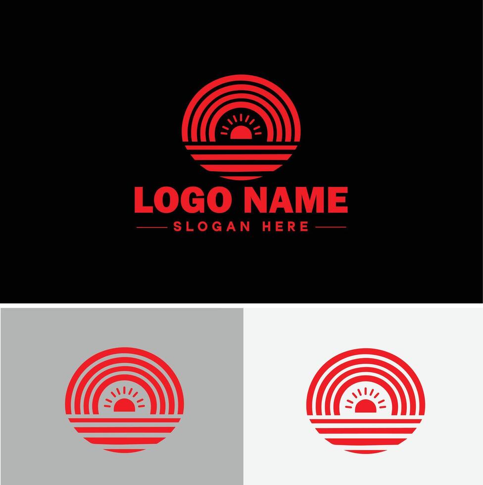 Rainbow logo icon for business app icon cloud natural silhouette rainbow logo template vector