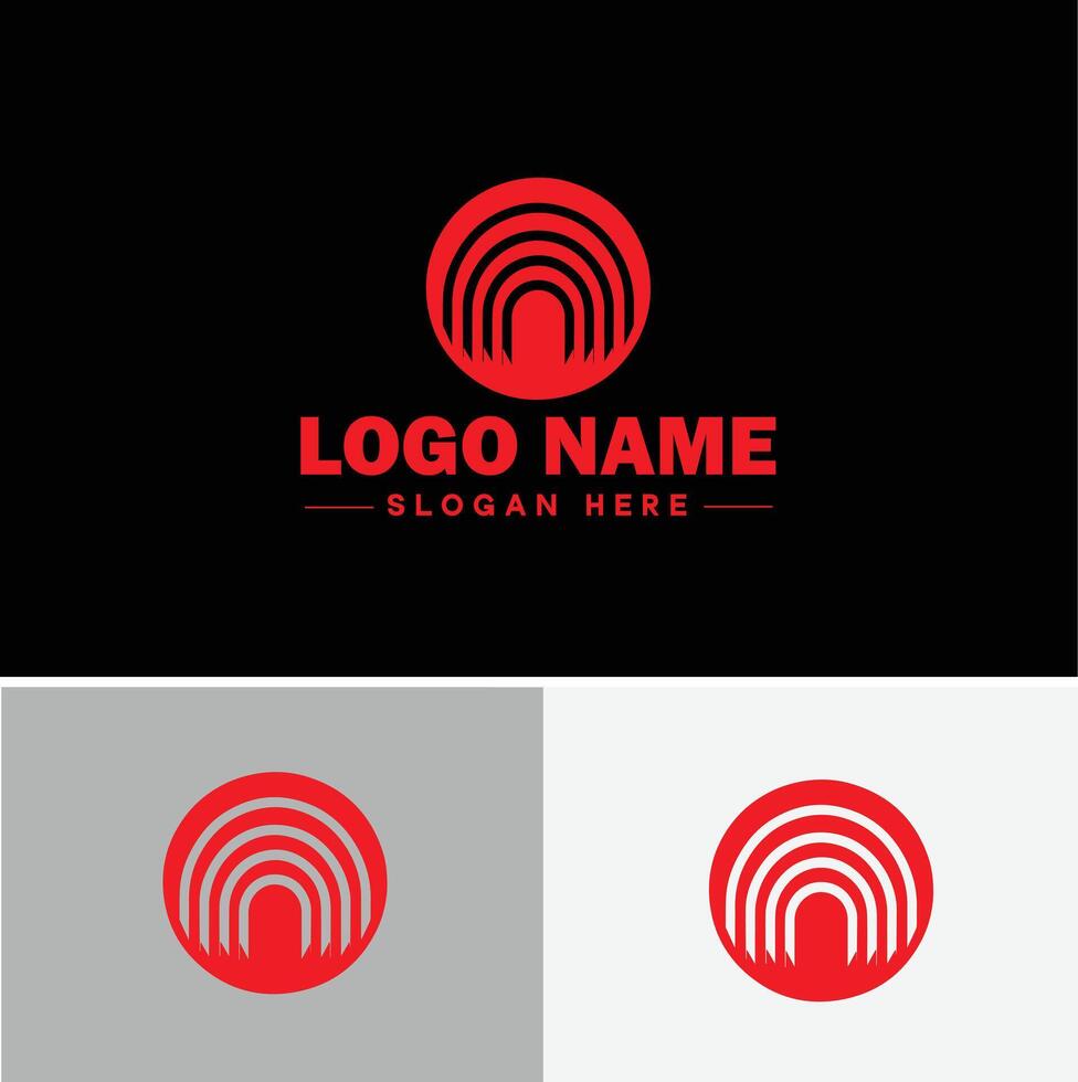 Rainbow logo icon for business app icon cloud natural silhouette rainbow logo template vector