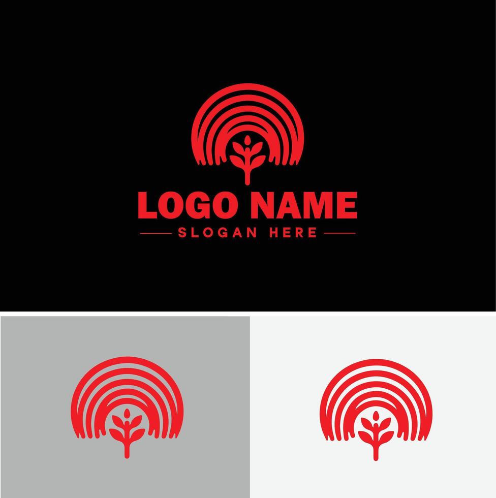 Rainbow logo icon for business app icon cloud natural silhouette rainbow logo template vector
