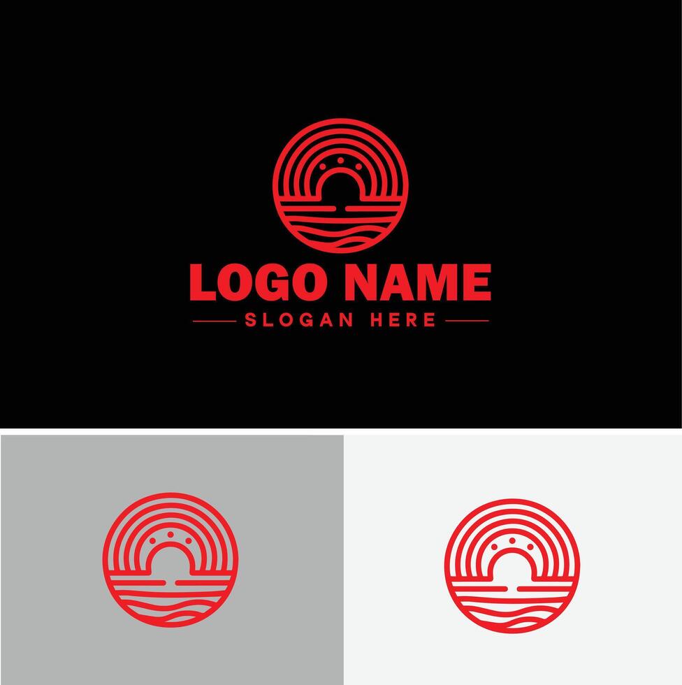 Rainbow logo icon for business app icon cloud natural silhouette rainbow logo template vector