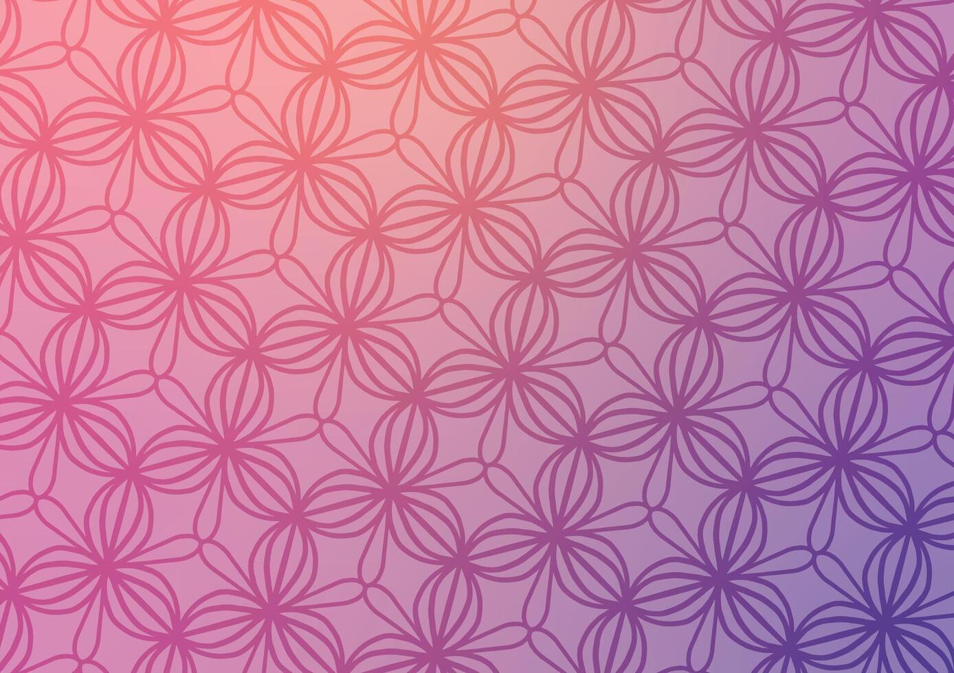 Soft line pink wallpaper pattern flower background vector