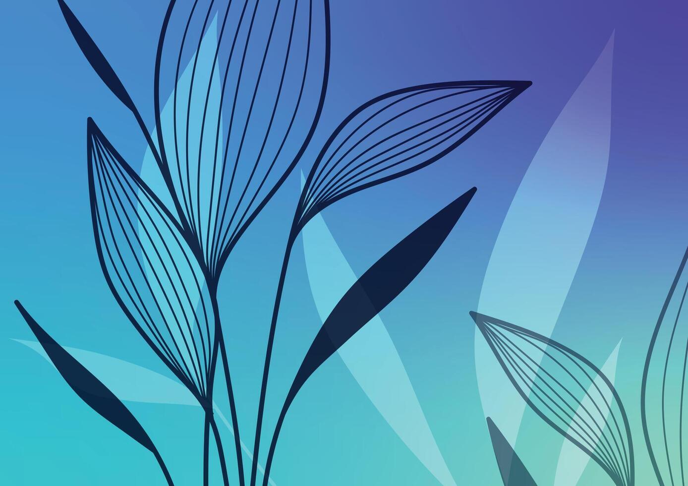 Soft blue tropical flower art abstract background vector