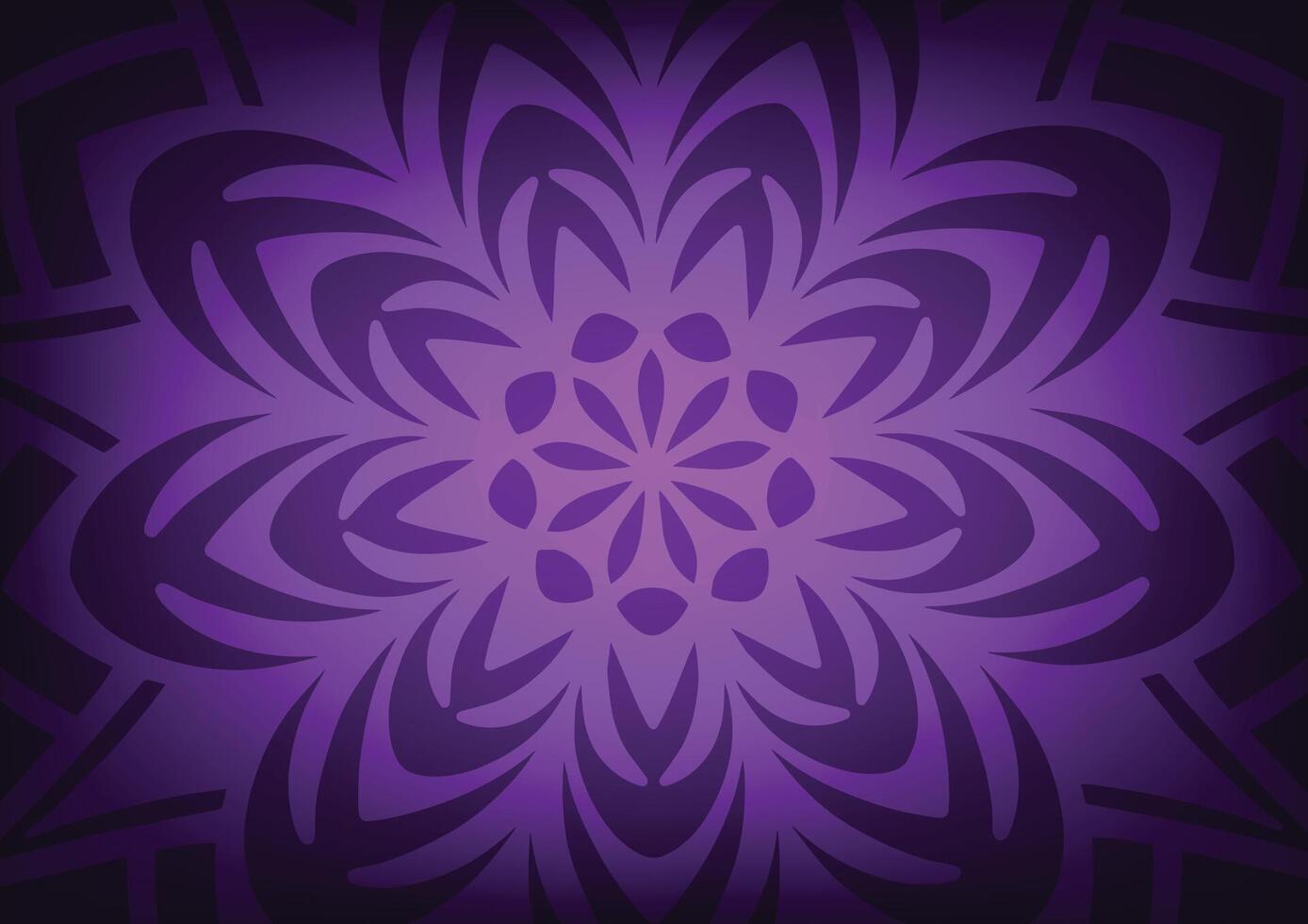 Purple abstract line pattern flower background vector