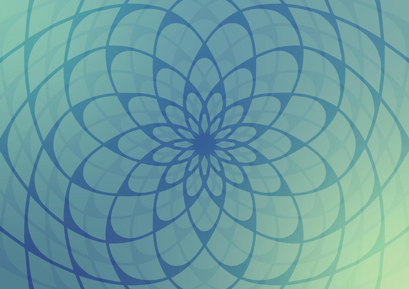 Art curve green wave flower center wallpaper background vector