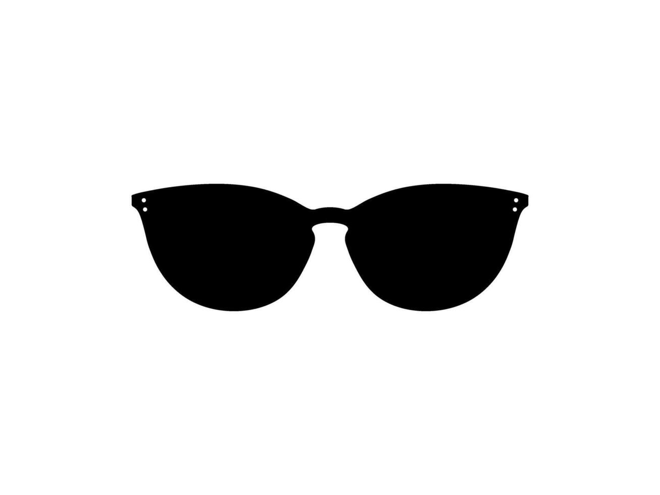 Sun Eye Glasses Silhouette, Front View, Flat Style, can use for Pictogram, Logo Gram, Apps, Art Illustration, Template for Avatar Profile Image, Website, or Graphic Design Element vector