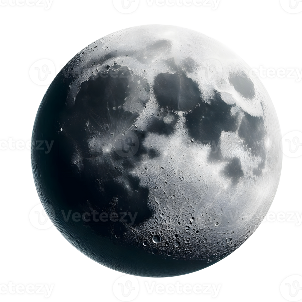 Moon isolated on transparent background png