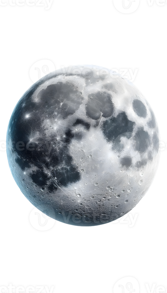 Moon isolated on transparent background png