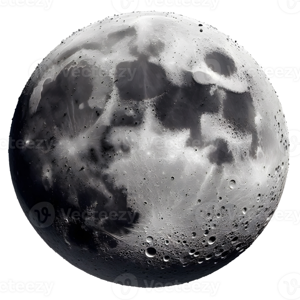 Moon isolated on transparent background png