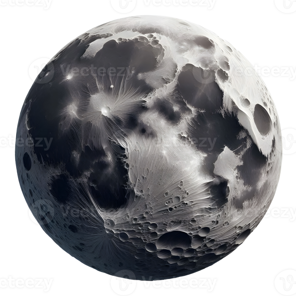 Moon isolated on transparent background png