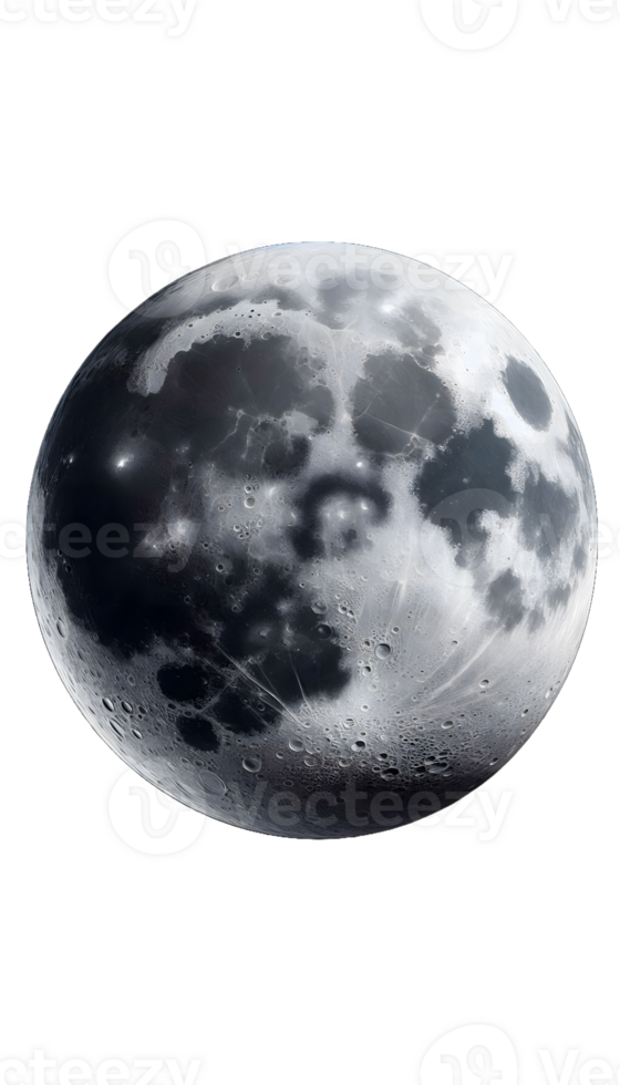 Moon isolated on transparent background png
