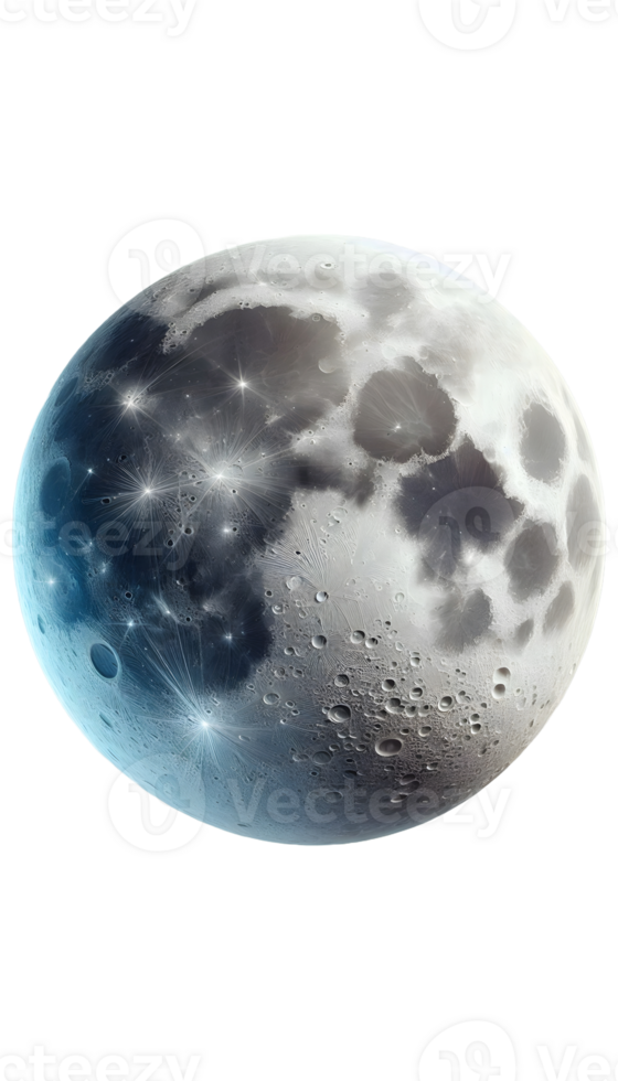 Moon isolated on transparent background png