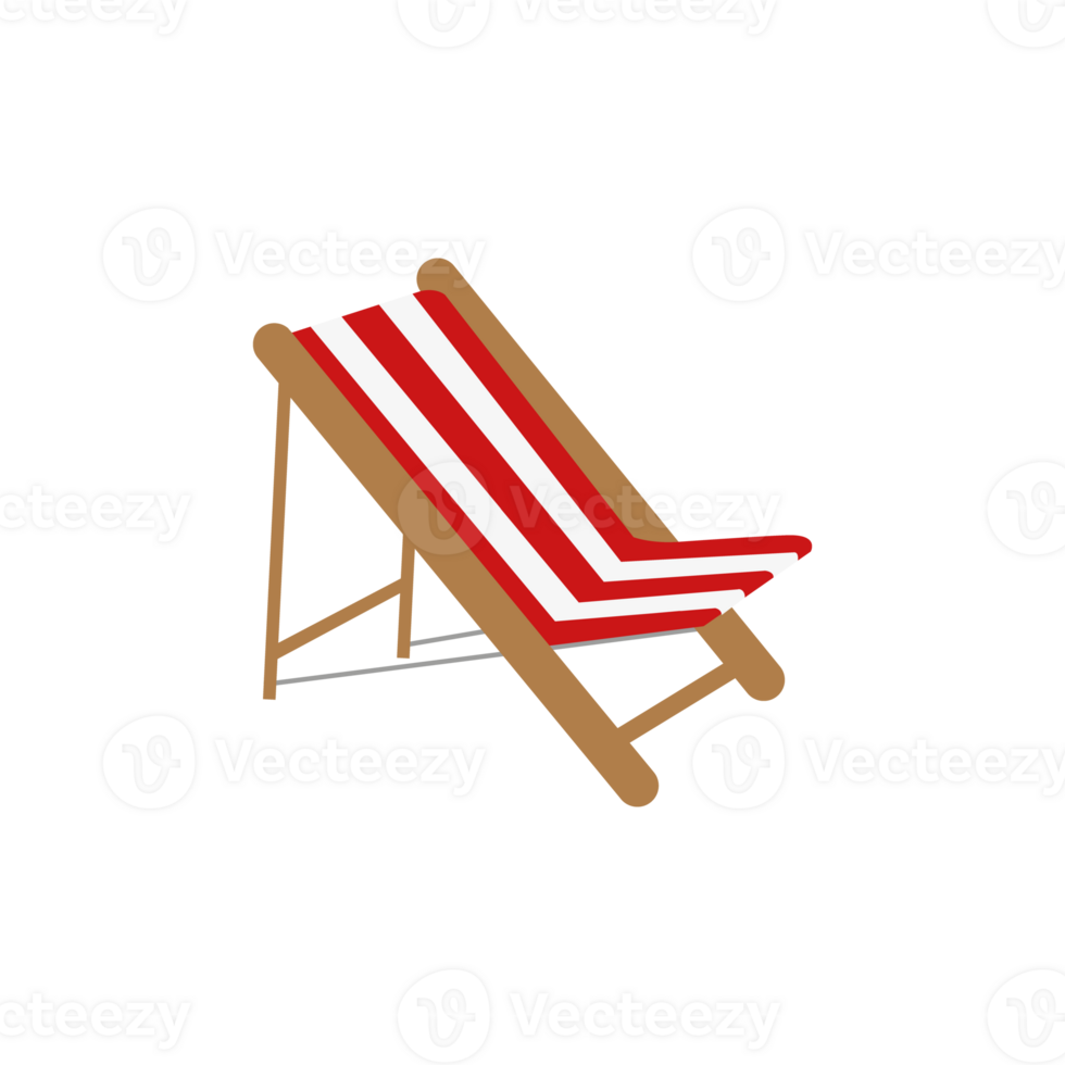 An editable icon of deck chair in modern style, easy to use of sunbed png