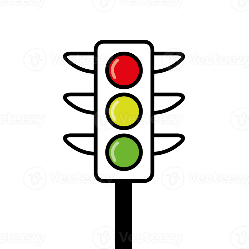 Illustration of a shiny traffic light. png