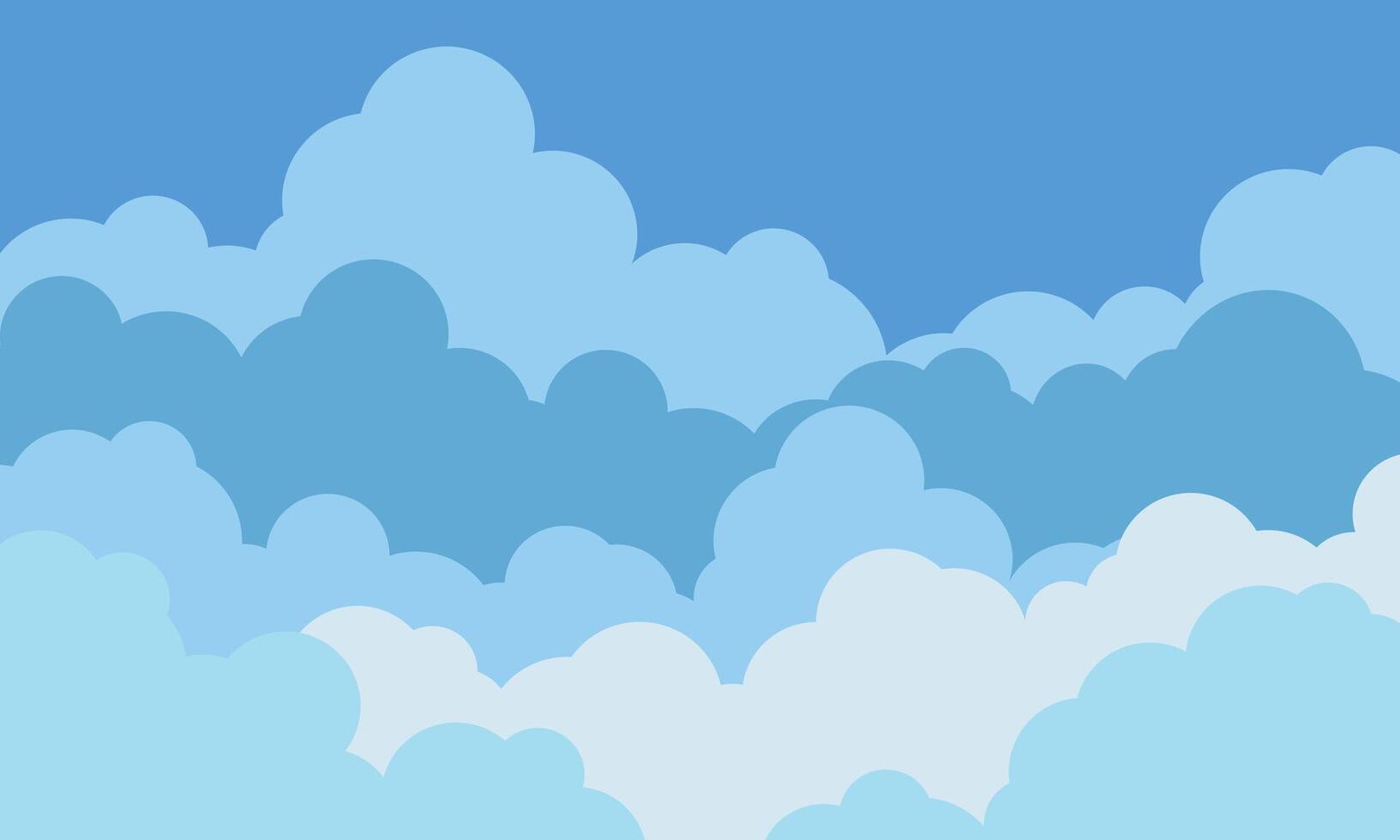 Clouds and sky, heaven background. Catoon cloudscape illustration for poster, flyer, greeting card vector