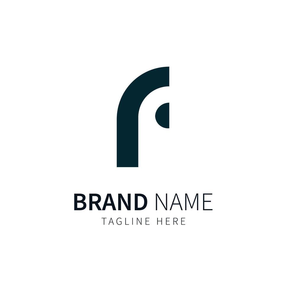 letter F logo is simple and elegant vector