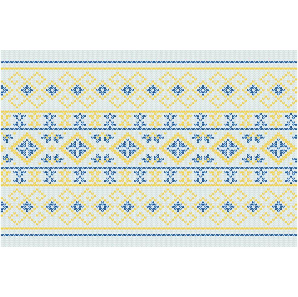 Ukrainian ornament. Imitation of knitted fabric. Illustration. Can be used for backgrounds, patterns, covers, souvenirs, clothing, textiles and other layouts. vector