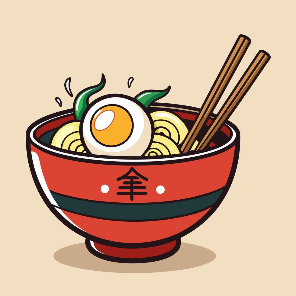 Logo noodle with egg, japanese restaurant vibes for your business logo, your shop noodle, or your design vector